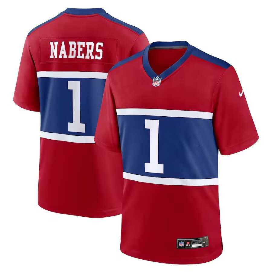 Men & Women & Youth New York Giants #1 Malik Nabers Red Vapor Untouchable Limited Stitched Jersey->new york giants->NFL Jersey
